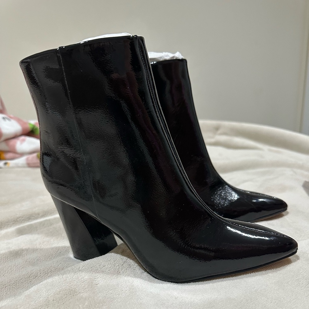 Vince Camuto Patent Leather Booties